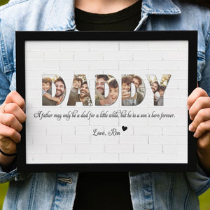Personalized Photo For Dad Canvas, Gift For Dad, Gift For Father's Day, Birthday Gift For Daddy, Custom Quote Daddy Canvas