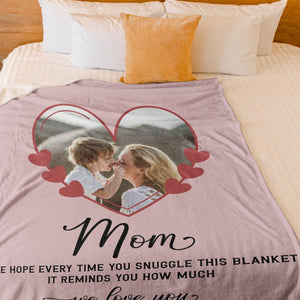 Personalized Photo Mom Blanket, Gift For Mom, Gift For Mother's Day, Birthday Gift For Photo Blanket