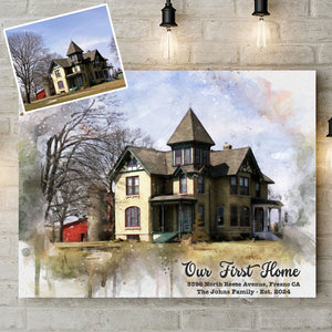 Personalized Realtor Closing Gift, Realtor Gift Buyers or Sellers, Custom House Portrait