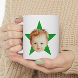 Personalized Baby Face Photo Mug, Gift For Dad Grandpa, Gift For Mom Grandma