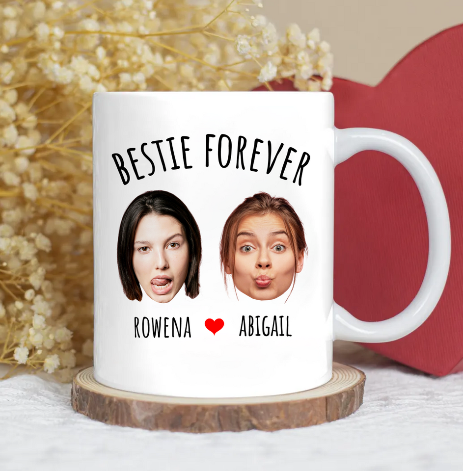 Personalized Best Friend Mug – Custom Besties Forever Gift for Sister or BFF – Thoughtful Birthday or Just Because Present