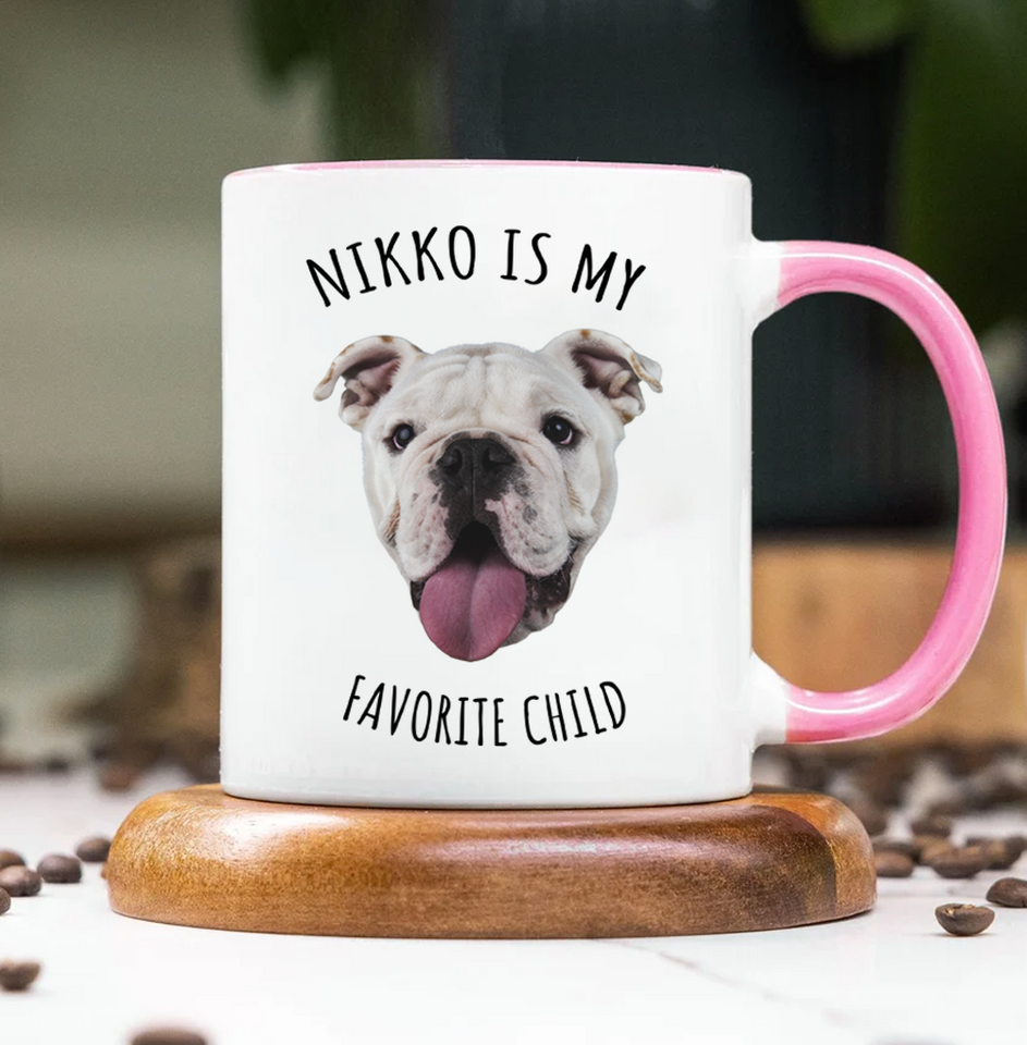 Personalized Funny Accent Mug for Mom or Dad – Favorite Child Accent Mug – Great Gift for Mother’s or Father’s Day