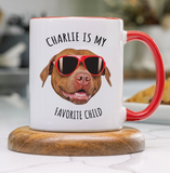 Personalized Funny Accent Mug for Mom or Dad – Favorite Child Accent Mug – Great Gift for Mother’s or Father’s Day