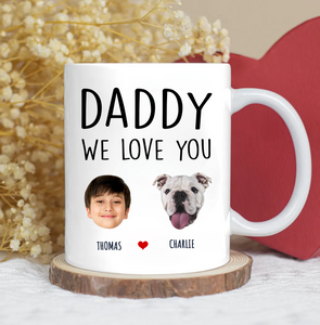 Personalized Funny Ceramic Mug for Dad or Grandpa – Daddy We Love You Mug – Great Gift for Father's Day