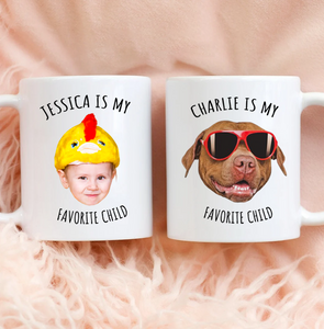 Personalized Funny Ceramic Mug for Mom or Dad – Favorite Child Mug – Great Gift for Mother’s or Father’s Day