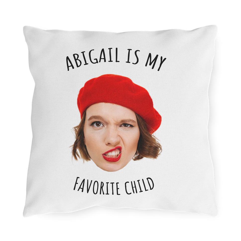 Personalized Funny Pillow for Mom or Dad – Favorite Child Pillow – Great Gift for Mother’s or Father’s Day