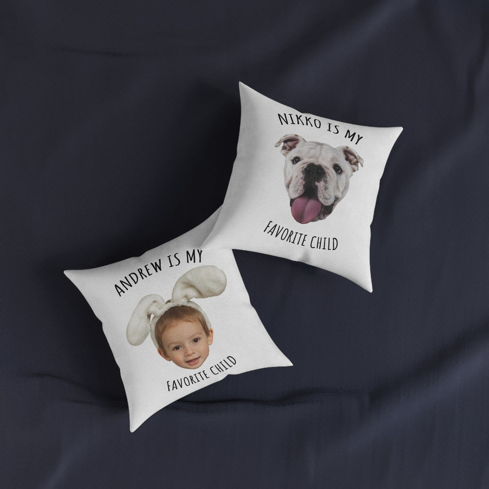 Personalized Funny Pillow for Mom or Dad – Favorite Child Pillow – Great Gift for Mother’s or Father’s Day