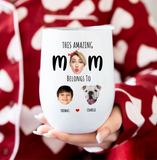 Personalized Funny Wine Tumbler for Mom, Custom This Mom Belongs To with Child’s Photo & Name – Unique Mother’s Day Gift