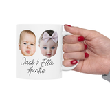 Personalized Gift for Auntie, Custom Baby Face Mug, Personalized Photo Mug