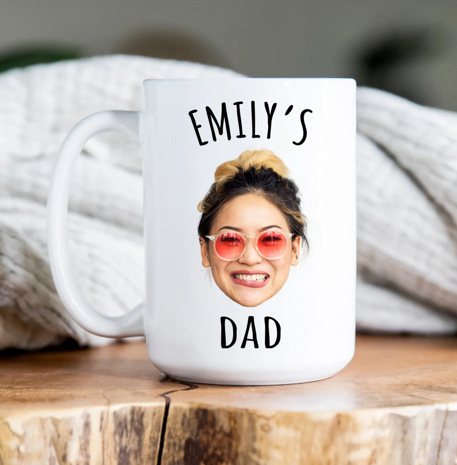 Personalized Custom Child Photo Mug for Dad or Grandpa, Funny Gift for Dad or Grandpa