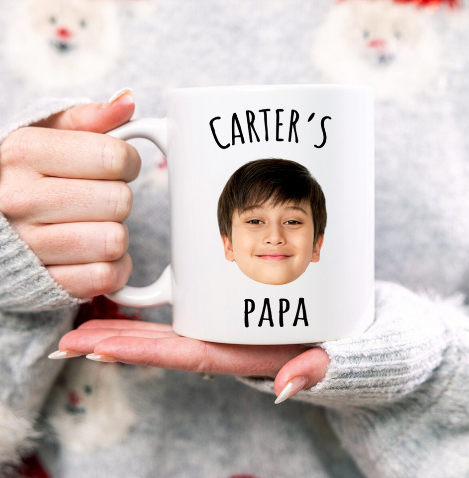 Personalized Custom Child Photo Mug for Dad or Grandpa, Funny Gift for Dad or Grandpa