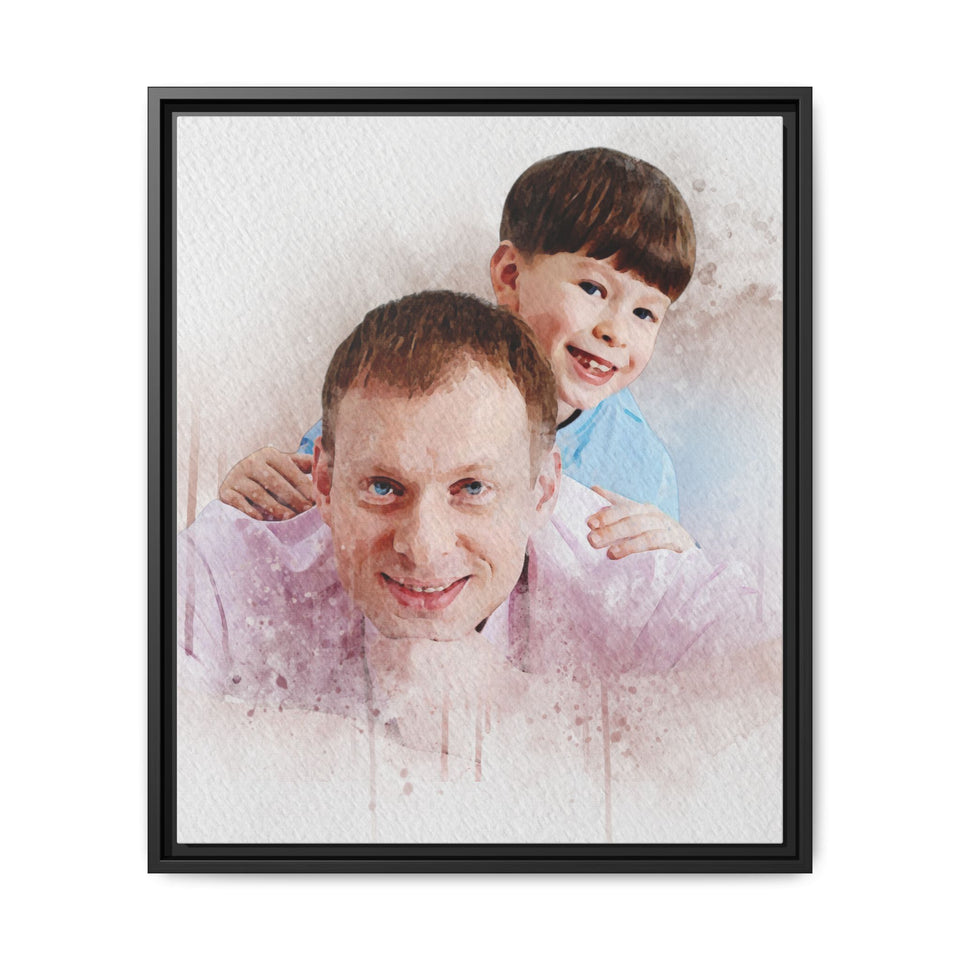 Personalized Dad Watercolor Portrait – Custom Painting from Photo – Unique Father’s Day or Memorial Gift