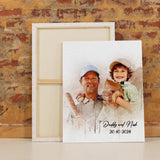 Personalized Dad Watercolor Portrait – Custom Painting from Photo – Unique Father’s Day or Memorial Gift