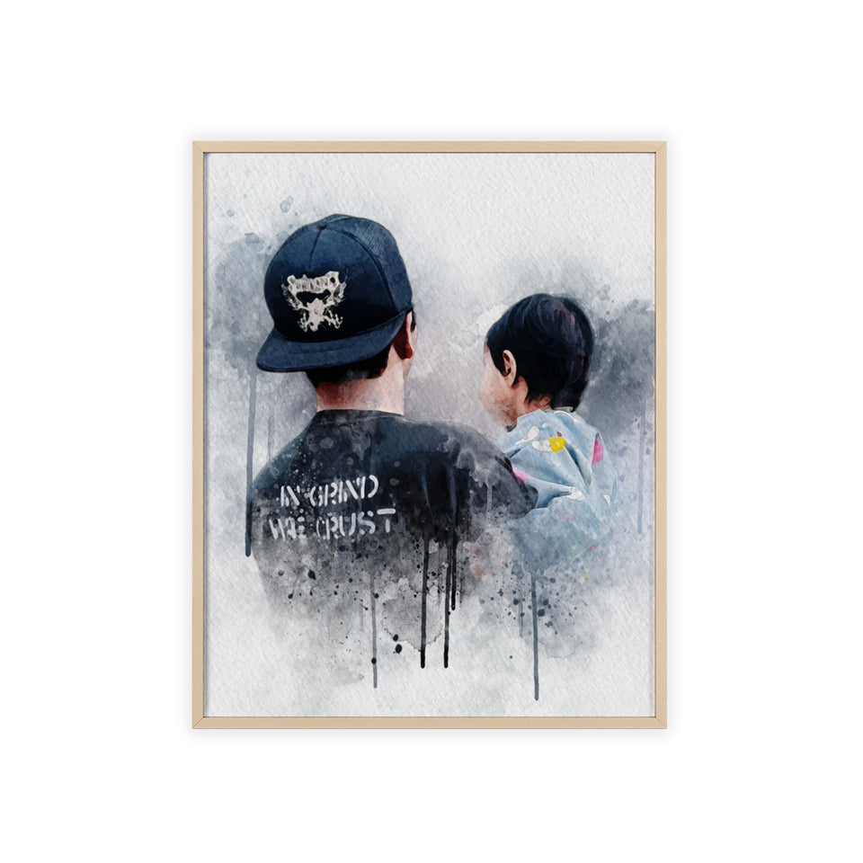 Personalized Dad Watercolor Portrait – Custom Painting from Photo – Unique Father’s Day or Memorial Gift