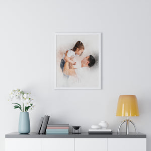 Personalized Dad Watercolor Portrait – Custom Painting from Photo – Unique Father’s Day or Memorial Gift