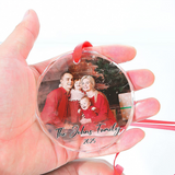 Personalized Watercolor Photo Portrait Ornament, Custom Family Ornament with Picture