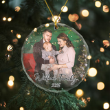 Personalized Watercolor Photo Portrait Ornament, Custom Family Ornament with Picture