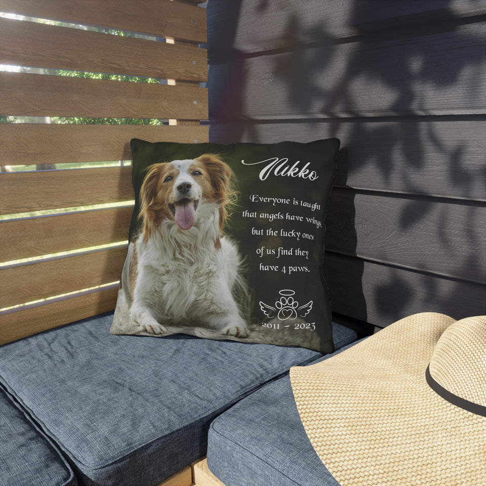 Pet Memorial Pillow With Photo And Custom Text, Dog Memorial Gifts, Pet Memorial Gifts