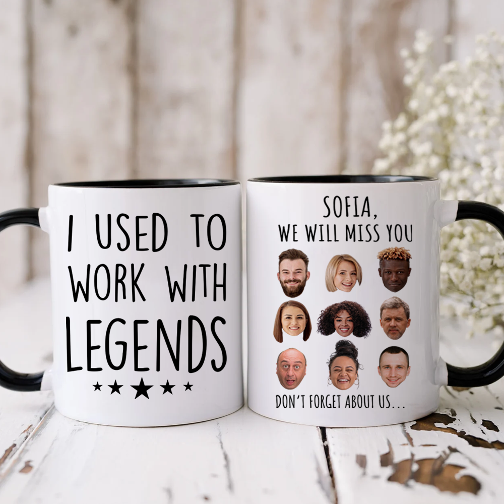 Retirement Accent Mug, I Used to Work with Legends, Funny Gift for Coworker Leaving Job
