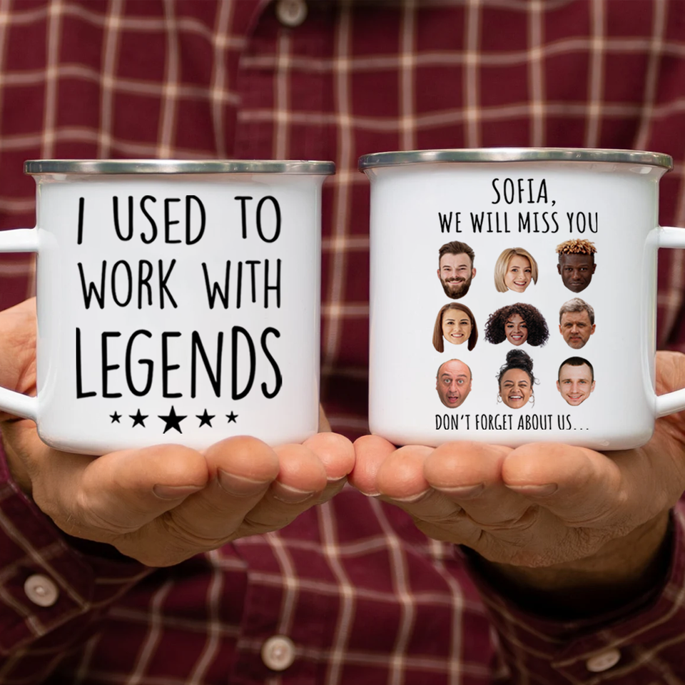 Retirement Camping Mug, I Used to Work with Legends, Funny Gift for Coworker Leaving Job