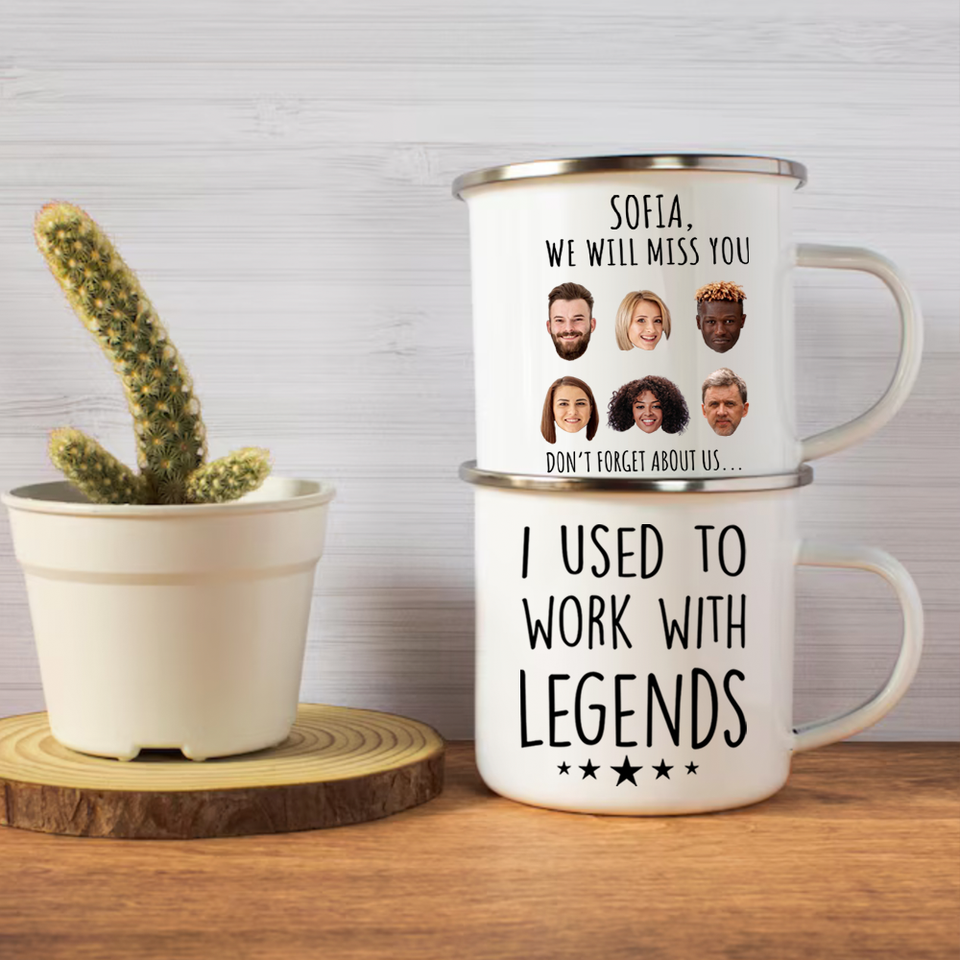 Retirement Camping Mug, I Used to Work with Legends, Funny Gift for Coworker Leaving Job