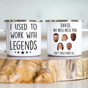 Retirement Camping Mug, I Used to Work with Legends, Funny Gift for Coworker Leaving Job