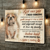 Bulldog Dog Premium Wall Art Canvas, Dog Mom Gift, Dog Dad Gift, Pet Owner Gifts, Custom Dog Portrait Canvas