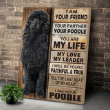 Black Poodle Dog Premium Wall Art Canvas, Dog Mom Gift, Dog Dad Gift, Pet Owner Gifts, Custom Dog Portrait Canvas