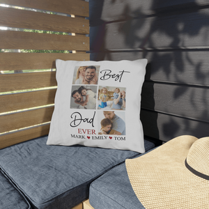 Best Dad Ever Personalized Dad Pillow, Father's Day Pillow, Gift for Dad Pillow