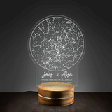 Anniversary Gift For Him & Her Star Map on Night Light Custom Night Sky Personalized Acrylic Plaque LED Lamp Night Light