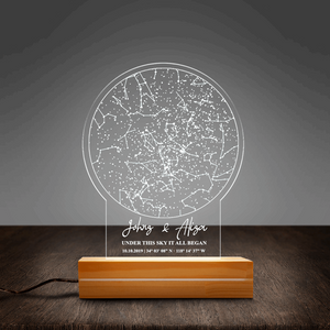 Create Your Valentine Day Gifts with Star Maps Circle LED Lamp Night Light
