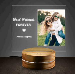 Best Friend Gift Personalized Gifts for Her Best Friend Birthday Gift Personalized Acrylic Plaque LED Lamp Night Light