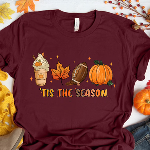 Fall Coffee Shirt Tis The Season, Coffee Lovers Shirt, Pumpkin Spice Unisex T-Shirt
