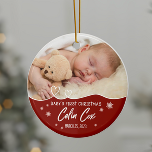 Baby's First Christmas Acrylic Ornament, Custom 1st Christmas Acrylic Ornament