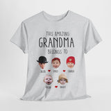 This Amazing Grandma Belongs To Personalized T-Shirt with Baby Photo & Name, Unique Gift for Grandma