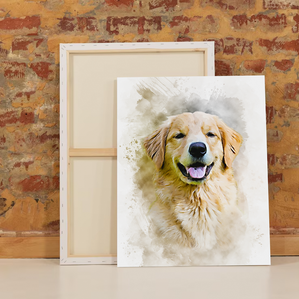 Watercolor Pet Portrait – Custom Dog or Cat Painting from Your Photo – Unique Gift for Pet Owners or Memorial Keepsake