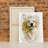 Watercolor Pet Portrait – Custom Dog or Cat Painting from Your Photo – Unique Gift for Pet Owners or Memorial Keepsake