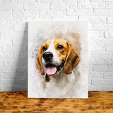 Watercolor Pet Portrait – Custom Dog or Cat Painting from Your Photo – Unique Gift for Pet Owners or Memorial Keepsake