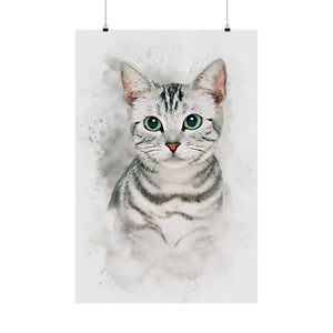 Watercolor Pet Portrait – Custom Dog or Cat Painting from Your Photo – Unique Gift for Pet Owners or Memorial Keepsake
