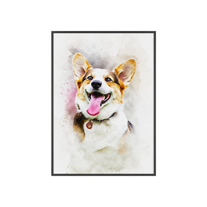 Watercolor Pet Portrait – Custom Dog or Cat Painting from Your Photo – Unique Gift for Pet Owners or Memorial Keepsake