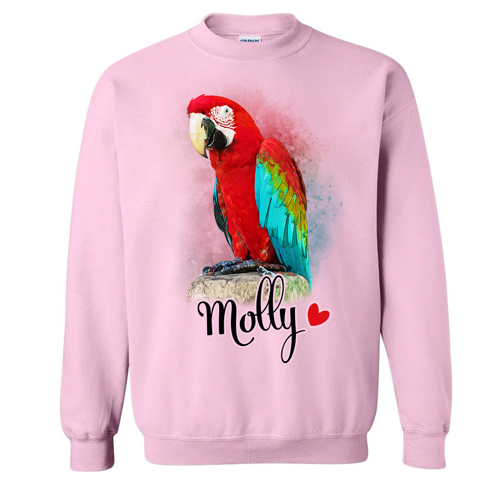 Watercolor Pet Portrait Sweatshirt from Your Photo – Custom Sweatshirt for Dog, Cat, or Any Animal Lovers