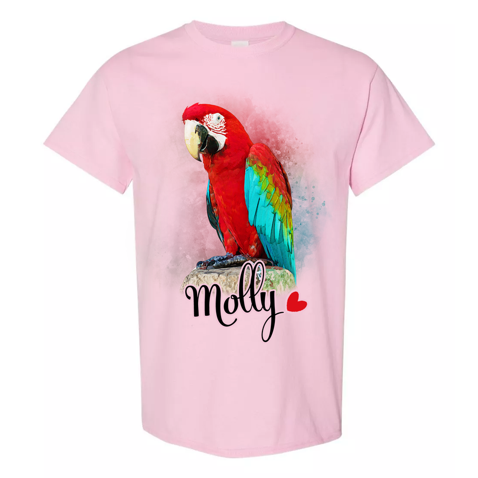 Watercolor Pet Portrait T-Shirt from Your Photo – Custom T-Shirt for Dog, Cat, or Any Animal Lovers