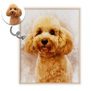 Watercolor Pet Portrait from Your Photo – Custom Poster Painting for Dog, Cat, or Any Animal Lovers
