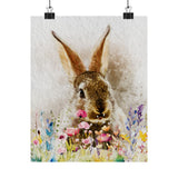 Watercolor Pet with Wildflowers Portrait from Photo Poster, Custom Pet Photo Art, Unique Pet Loss Gift