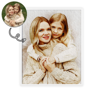 Watercolor Portrait Poster from Your Photo – Unique Custom Gift for Couples, Families, Weddings, and Anniversaries