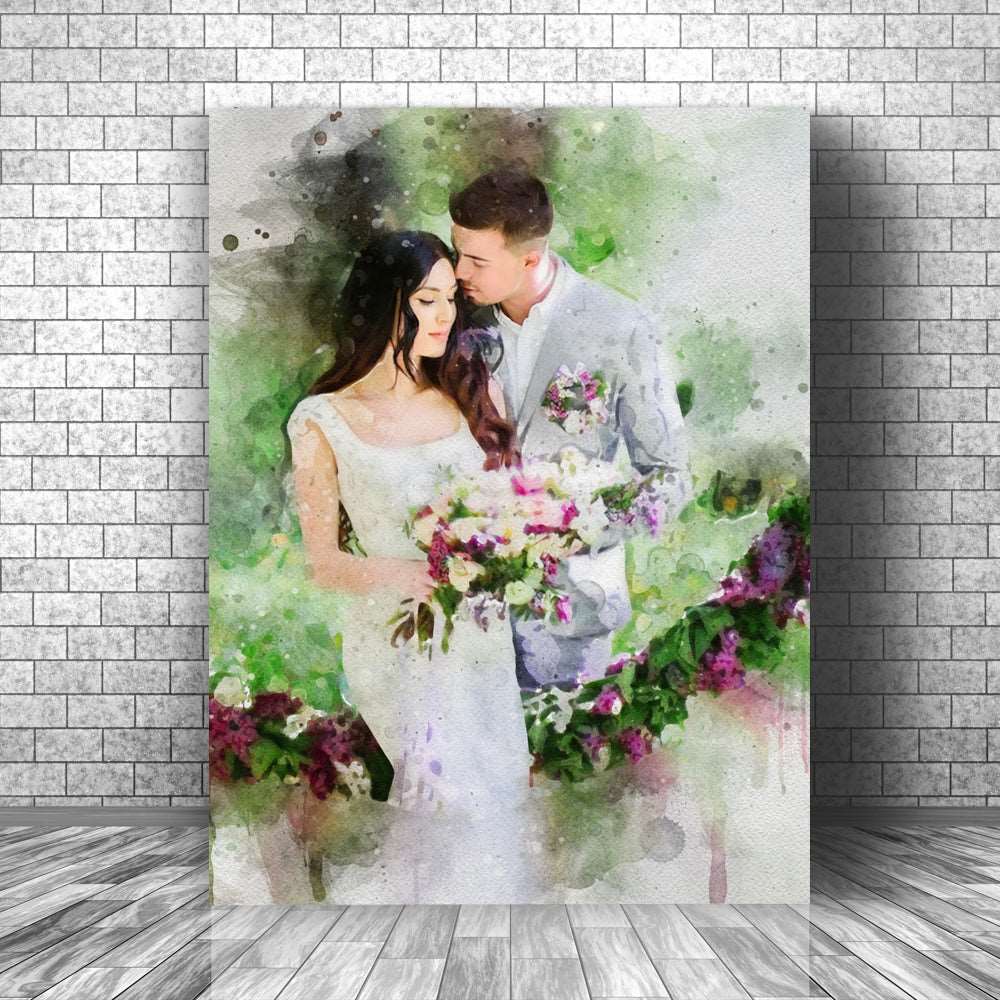Tohfa World digital oil painting photo frame gift for couple/birthday/anniversary.  size (18x12)inch