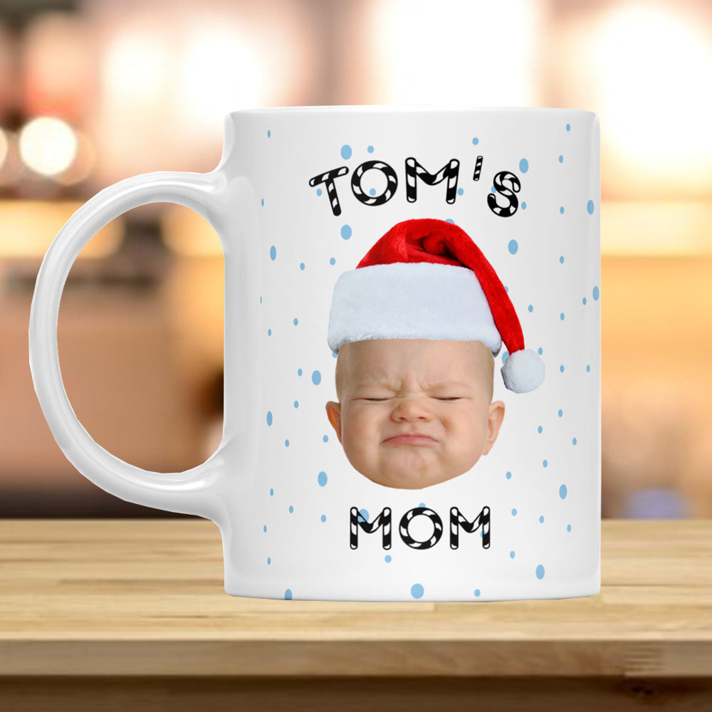 Christmas Gift Baby Photo Mug, Christmas Gift for Mom, Personalized Christmas Gift For Mom