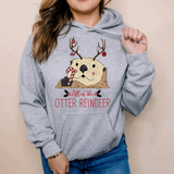 Christmas Gift Hoodie, Otter Reindeer Christmas Hoodie