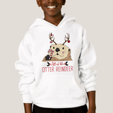 Christmas Gift Hoodie, Otter Reindeer Christmas Hoodie