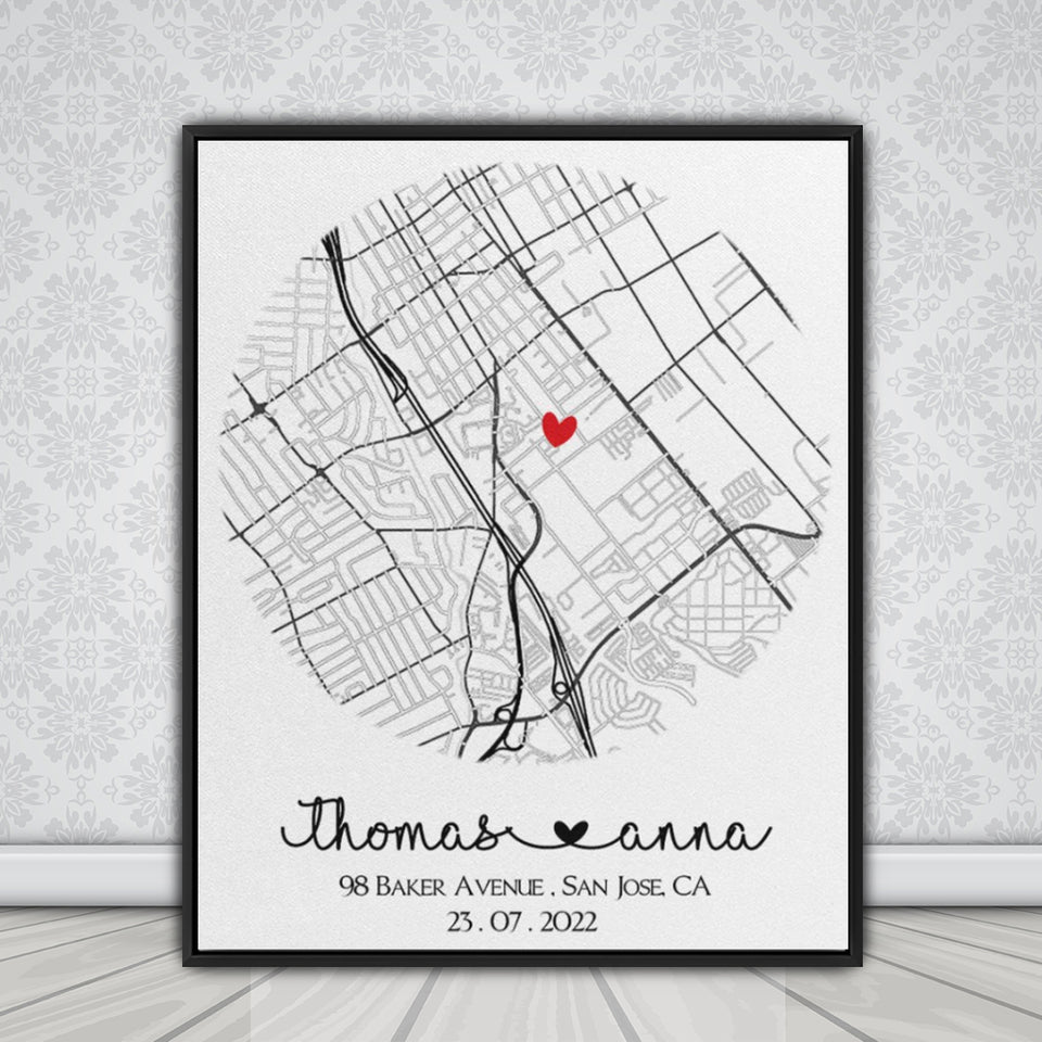 Our First Home Custom Map Print, Best Housewarming Gifts, Gifts For New  Homeowners, New House Gifts